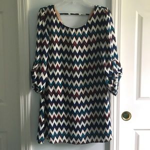 Chevron patterned dress